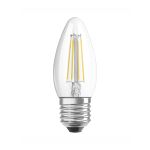 Osram Parathom Retrofit Classic LED E27 Kaars Filament Helder 4W 470lm - 827 Zeer Warm Wit | Vervangt 40W