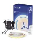 Noxion LED Strip Naga 5 Meter Complete Set - Smart Wifi - 24V - 320LEDs/m - COB - 8W/m - 940 Koel Wit | 8mm - IP20 - Beste Kleurweergave